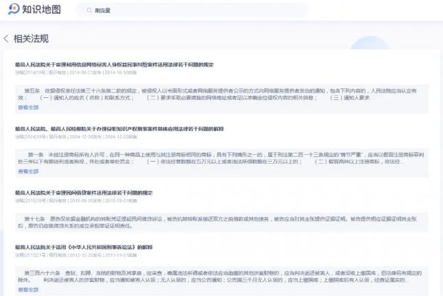 北京互联网法院“知识地图”系统