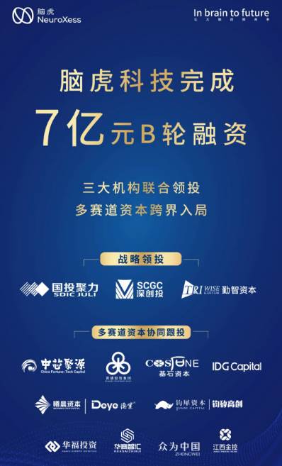 脑虎科技完成7亿元B轮融资，加速"三全"脑机接口临床落地与量产
